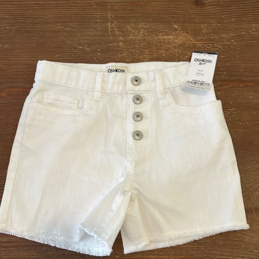 White jean shorts size 6